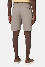 Bermuda En Coton Tencel Extensible, Taupe, hi-res