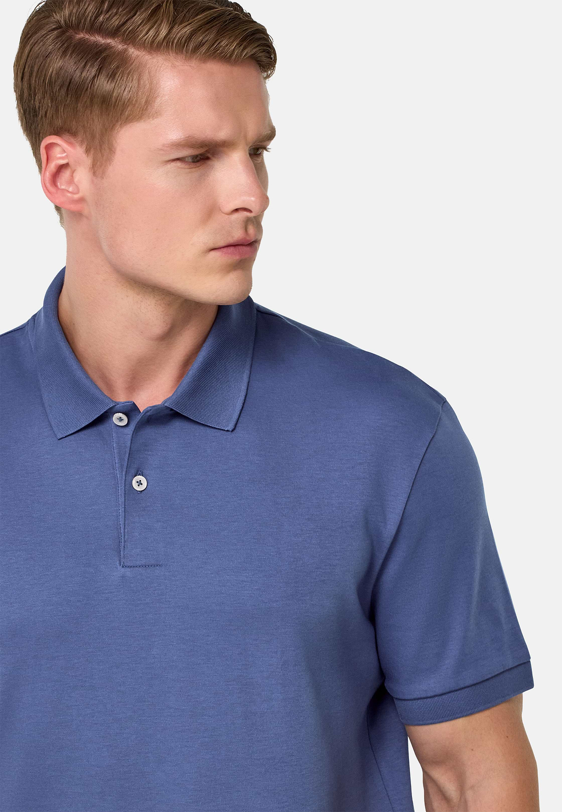 Jersey Polo Shirt, Indigo, hi-res