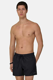 Plain Technical Swimsuit, Black, thumb, 2