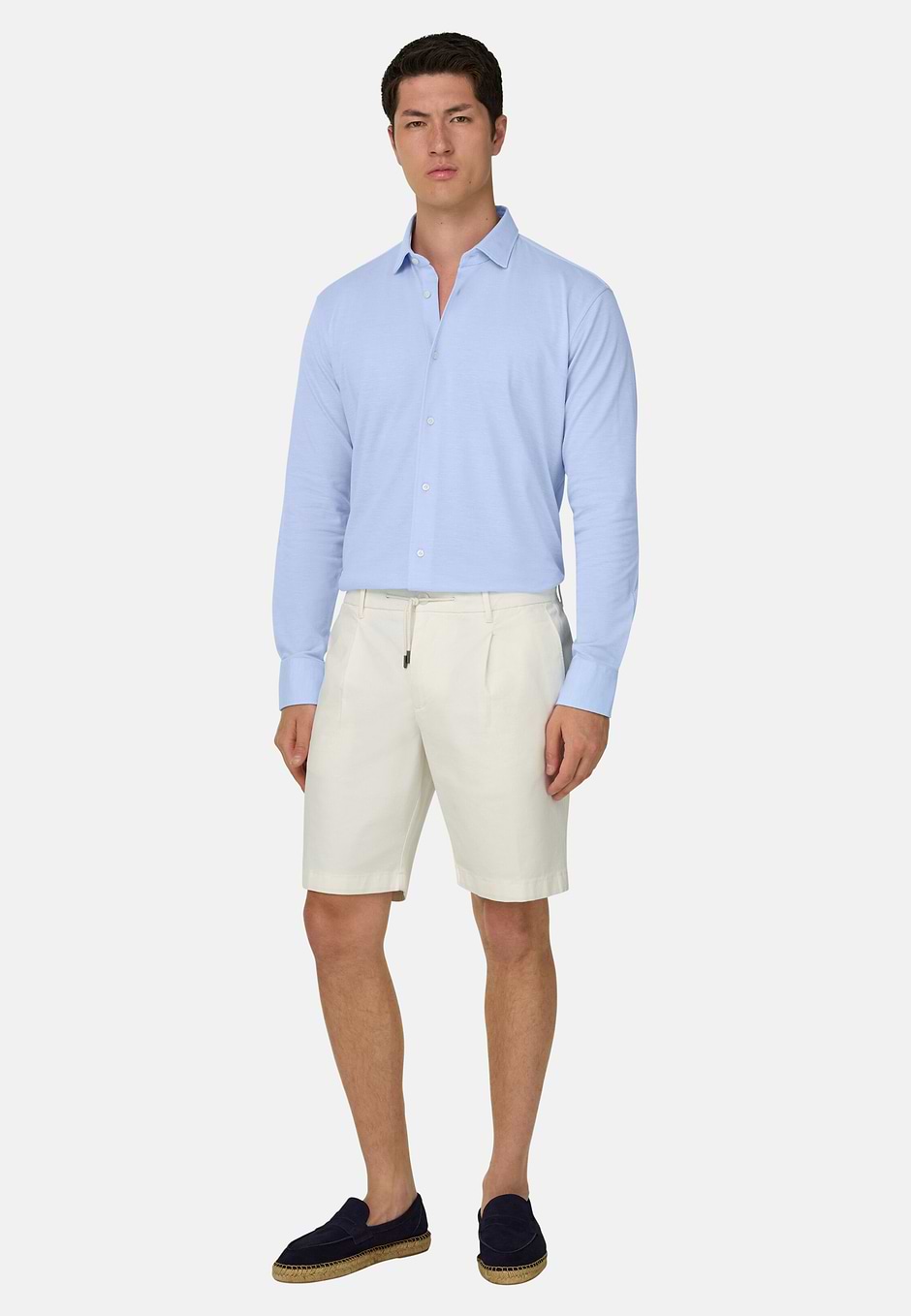 Regular Fit Cotton Jersey Polo Shirt, Light Blue, hi-res