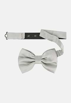 Silver Knotted Silk Bow Tie