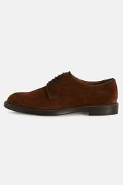 Suede Derby Shoes, Brown, hi-res