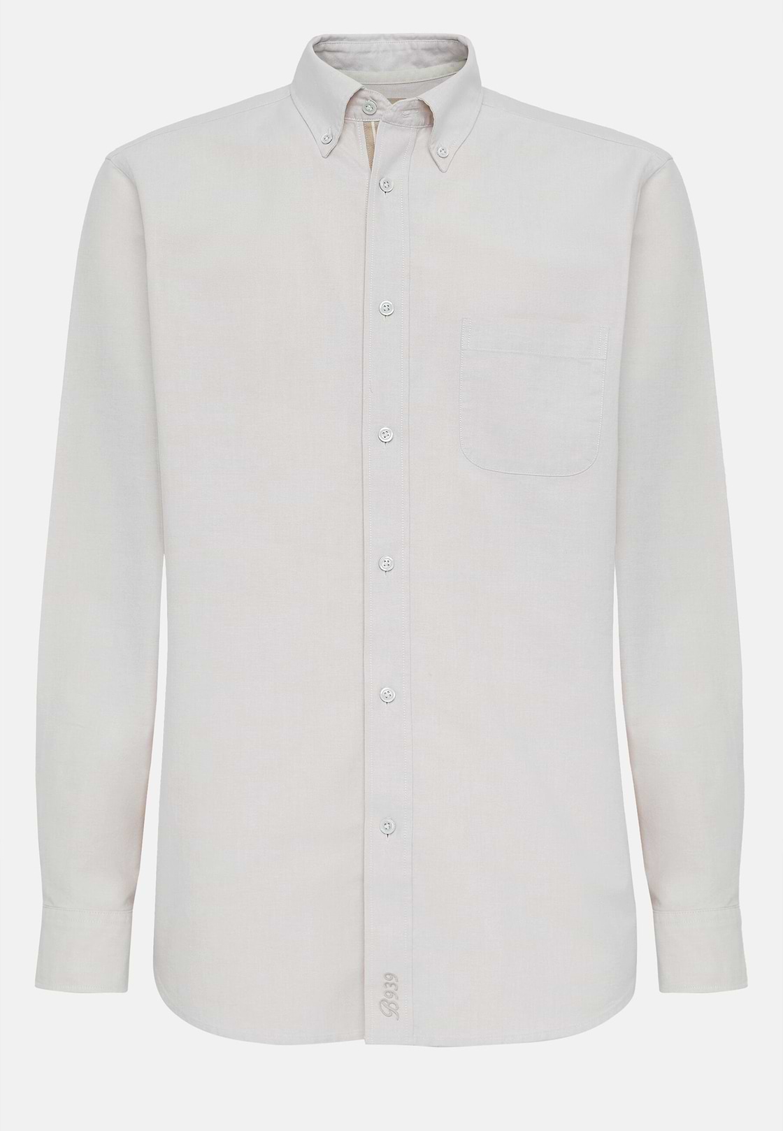 Beige Shirt In Organic Oxford Cotton, Regular, Sand, hi-res