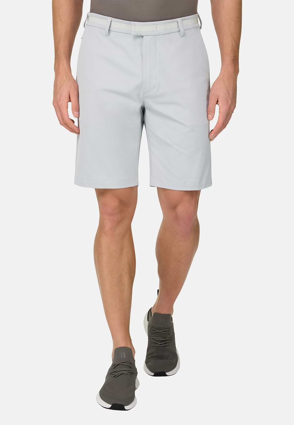 B Tech Stretch Nylon Bermuda Shorts, Ice, hi-res