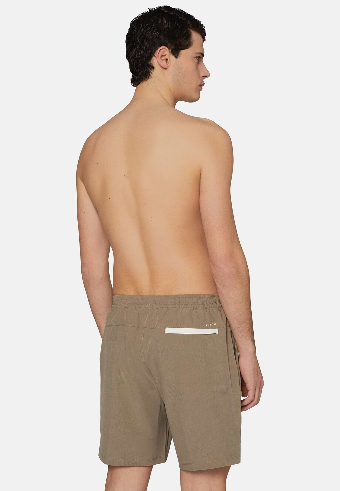 Bedruckte Badehose Aus Technischem Gewebe, Beige, hi-res