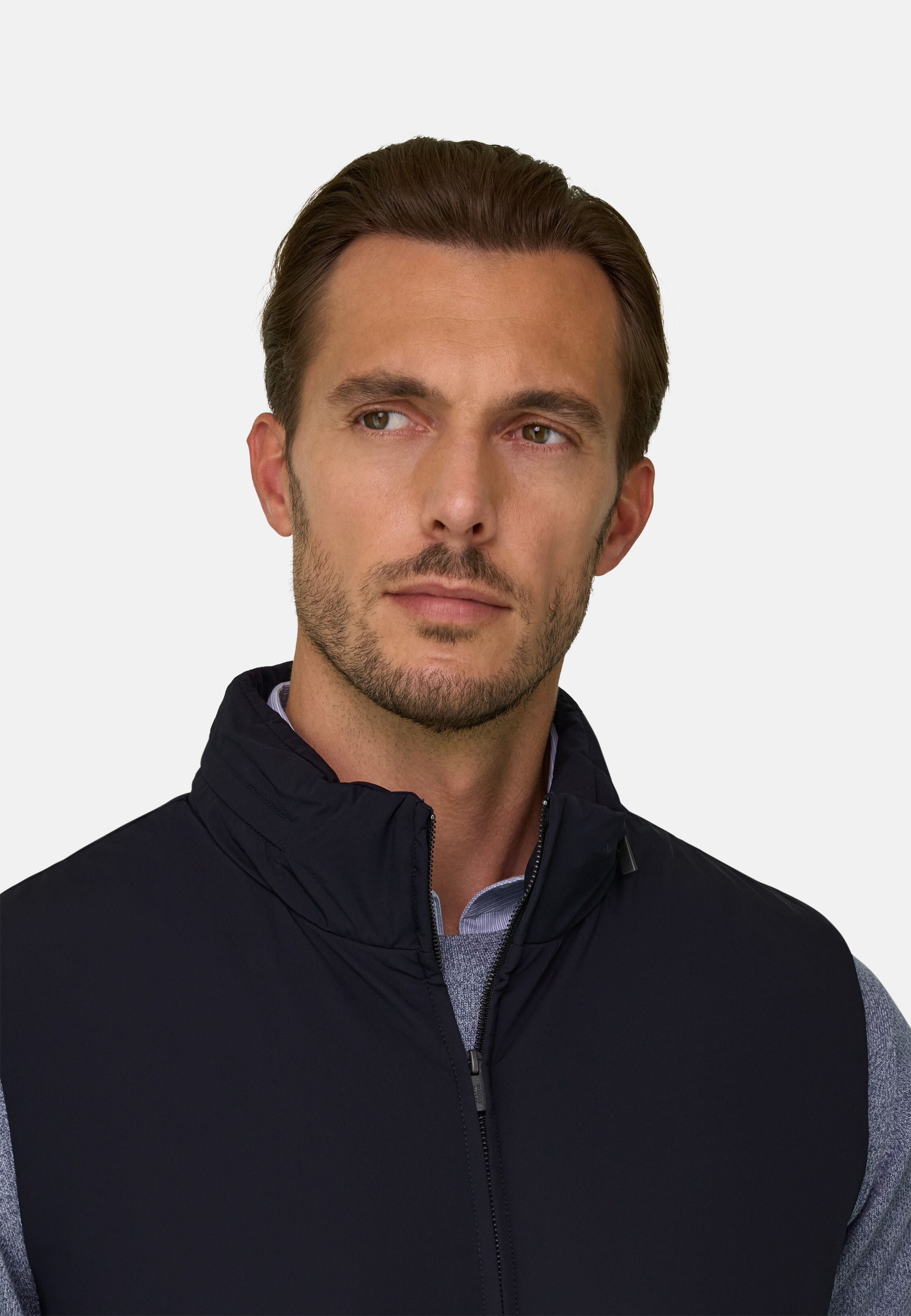 Gilet in Technical Fabric, Navy blue, hi-res, 5