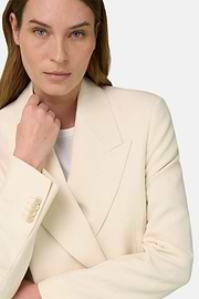 Linen Blend Double-Breasted Jacket, OFFWHITE, thumb, 4