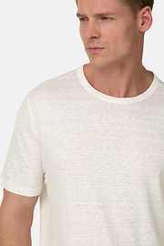 T-Shirt Aus Stretch-Leinen-Jersey, Weiß, thumb, 4