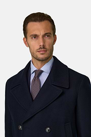 Double-Breasted Wool Coat, Navy blue, thumb, 5
