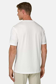T-Shirt in Cotton Tencel, White, thumb, 4
