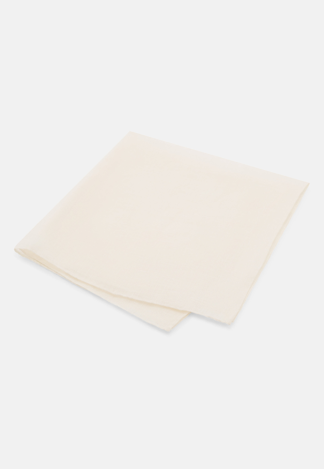 Linen Pocket Square, White, hi-res, 1