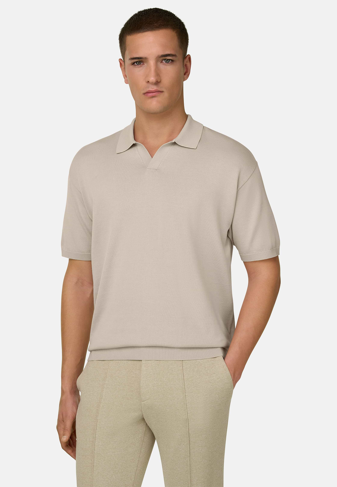 Polo Di Maglia In Cotone Seta, , hi-res, 1