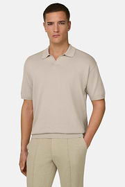 Polo Di Maglia In Cotone Seta, , thumb, 1