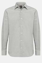 Camicia In Velluto Di Cotone Regular Fit, Grigio, hi-res