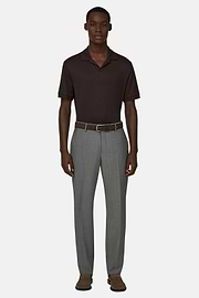Polo In Cotone Pima Jacquard, Marrone scuro, thumb, 2