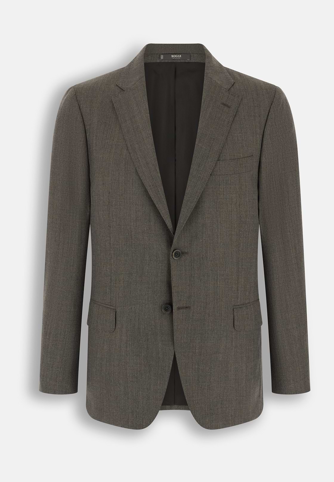 Suit Herringbone in Wool Cashmere, Taupe, hi-res, 7