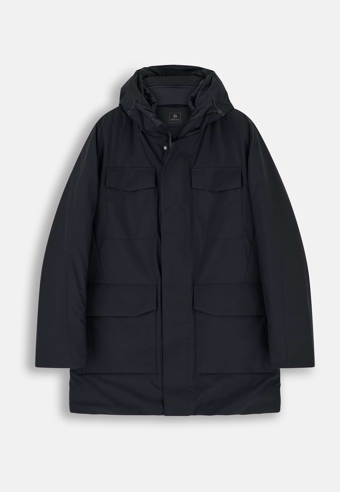 Jacket in Technical Fabric Padded, Navy blue, hi-res, 6