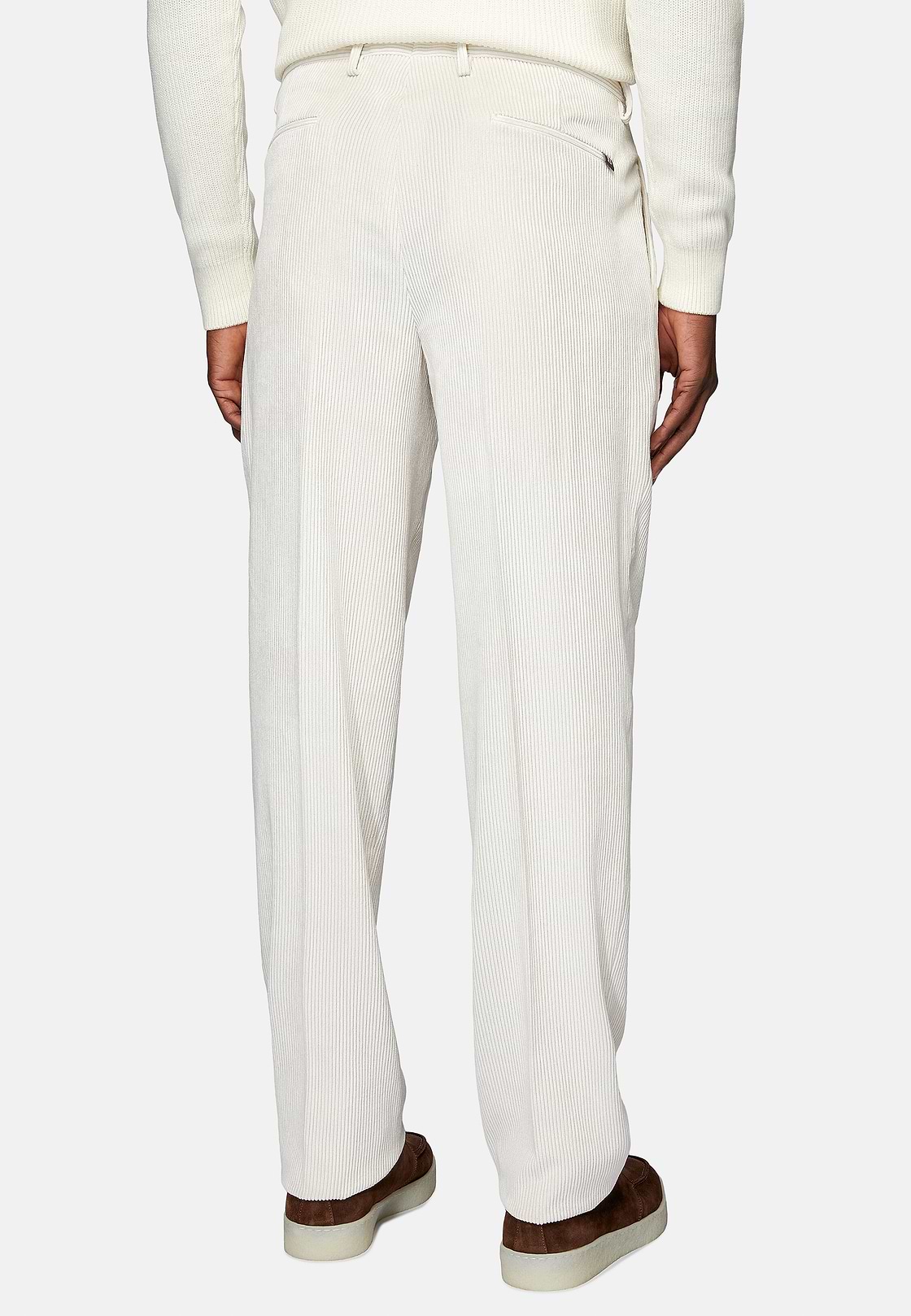 Velvet Trousers, Cream, hi-res