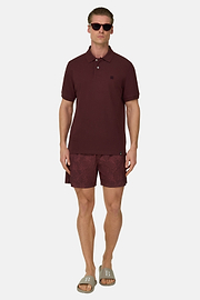 Floral Print Swimsuit, Burgundy, thumb, 1