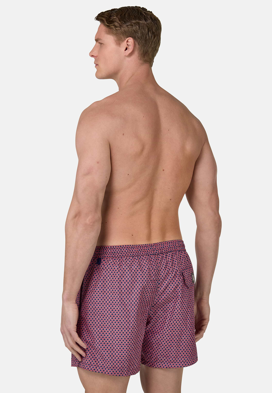 Maillot De Bain Imprimé Géométrique, Rouge, hi-res