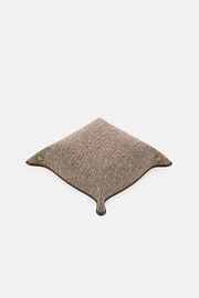 Sleutelschaal in Leer en Wol, Taupe, thumb, 3
