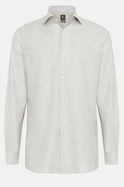 Camicia A Nido D`Ape In Cotone Regular Fit, Grigio, hi-res