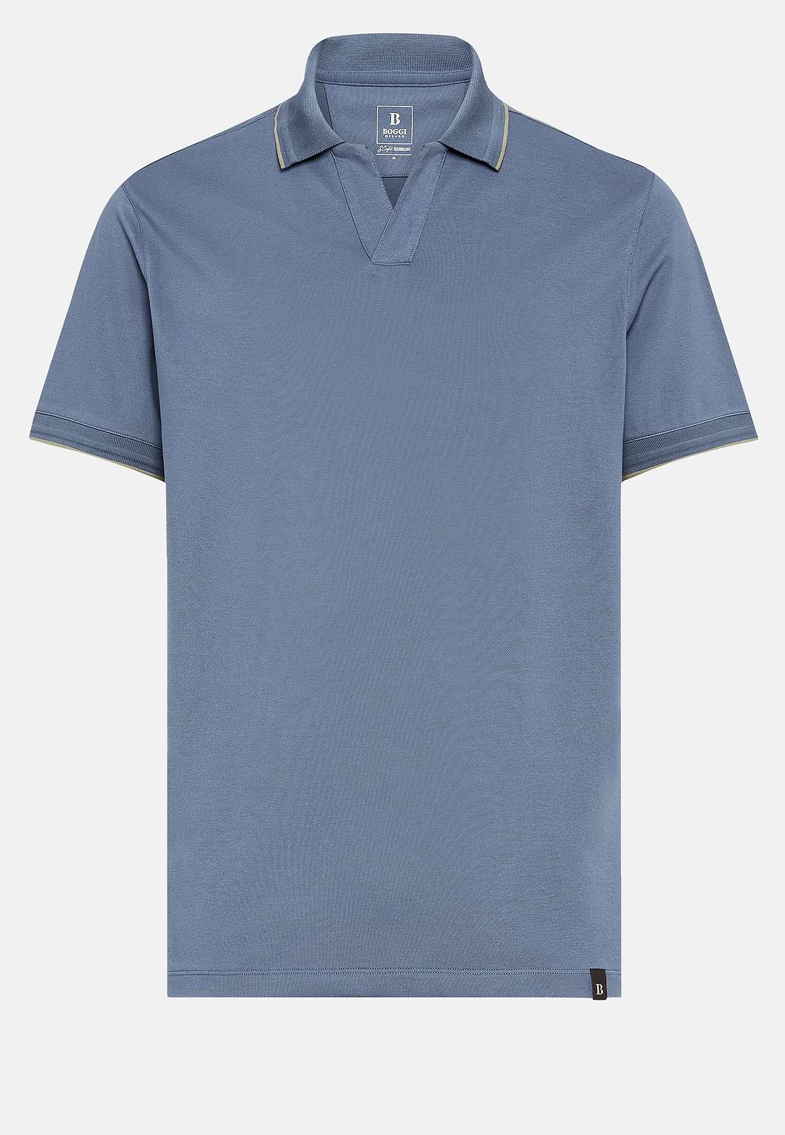 High-Performance Piqué Polo Shirt, Indigo, hi-res