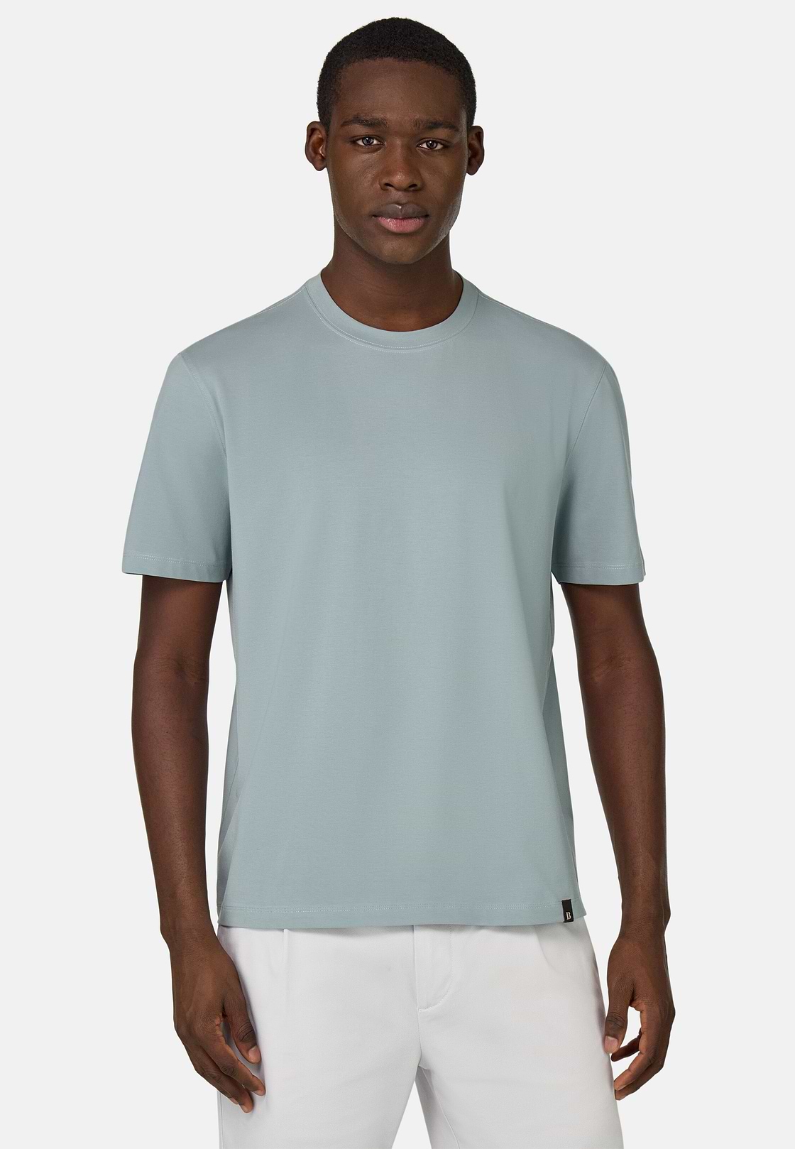 T-shirt En Coton Supima Extensible, Vert Clair, hi-res