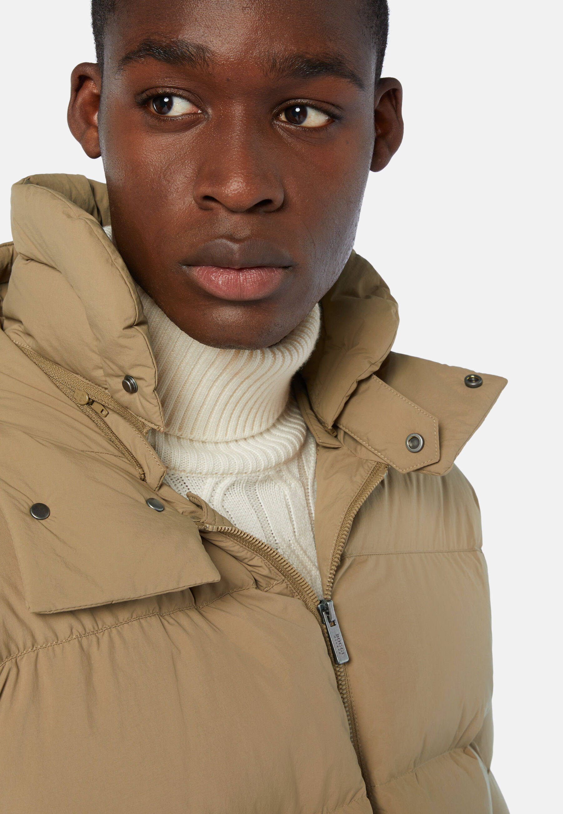 Men s B Tech Goose Down Recycled Nylon Bomber Jacket Boggi Milano