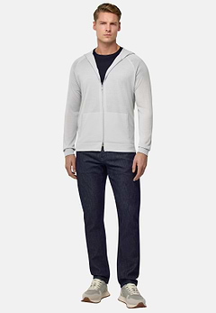 Jersey Con Media Cremallera De Lana Merina