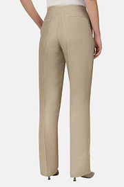 Linen Blend Trousers, Beige, thumb, 4