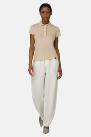 Polo en lin extensible, Sable, thumb, 2