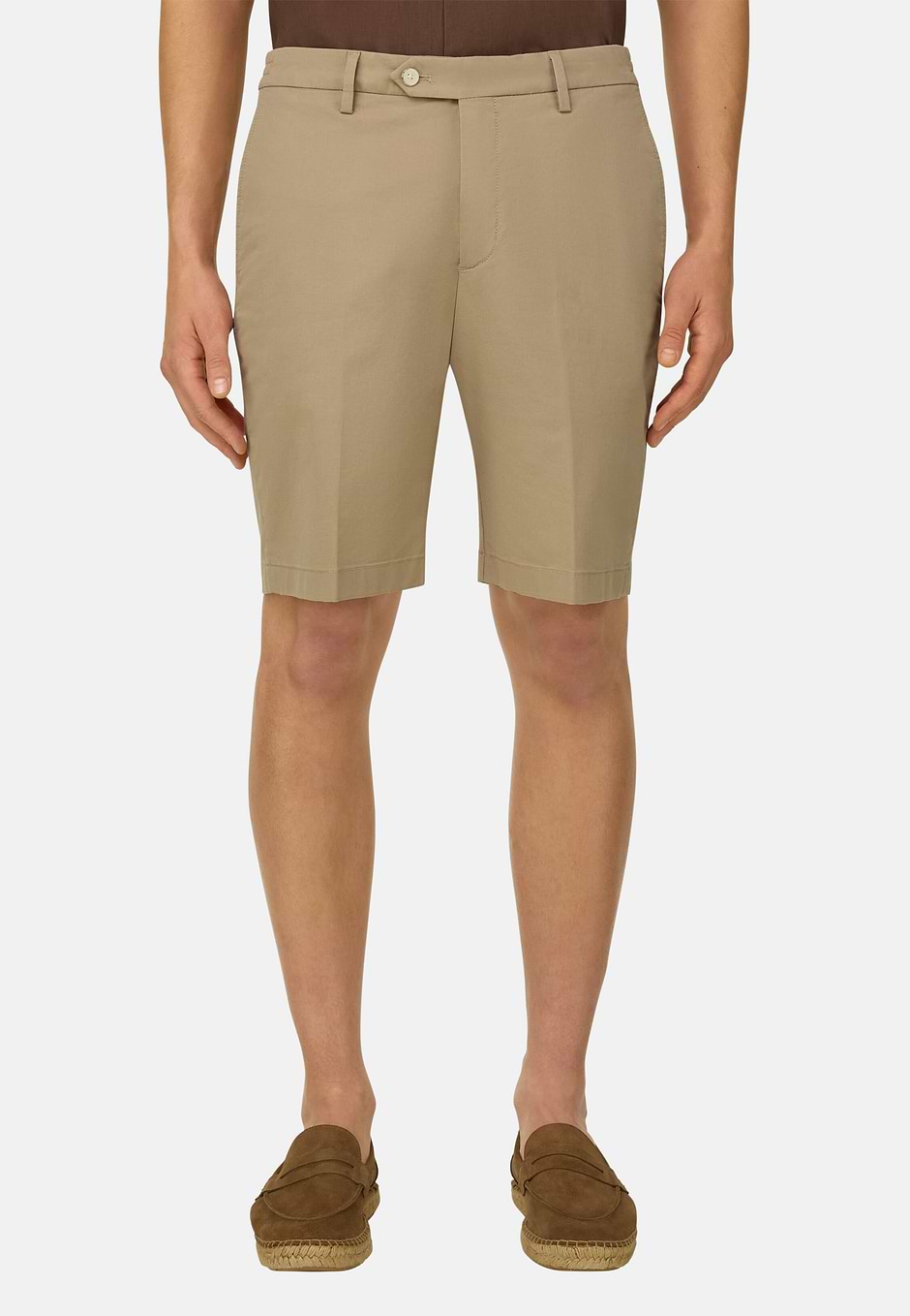 Bermudas in Stretch Cotton, Mud, hi-res
