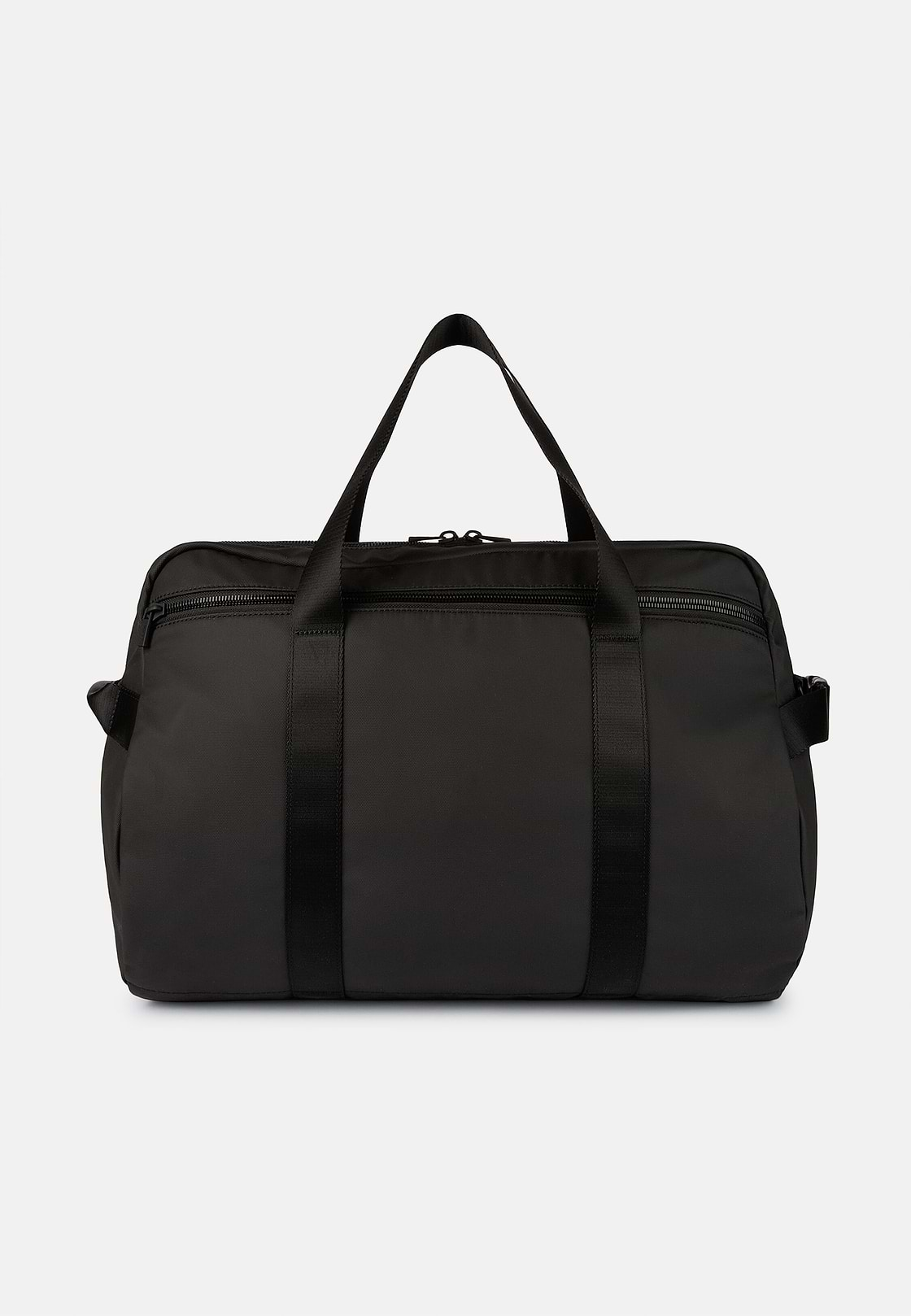 Bolso De Viaje De Tejido Técnico Reciclado, Negro, hi-res