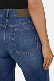 Cotton Denim Jeans, Medium Blue, thumb, 4