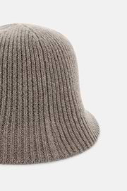 Hat in Wool Cashmere Blend, Taupe, thumb, 2