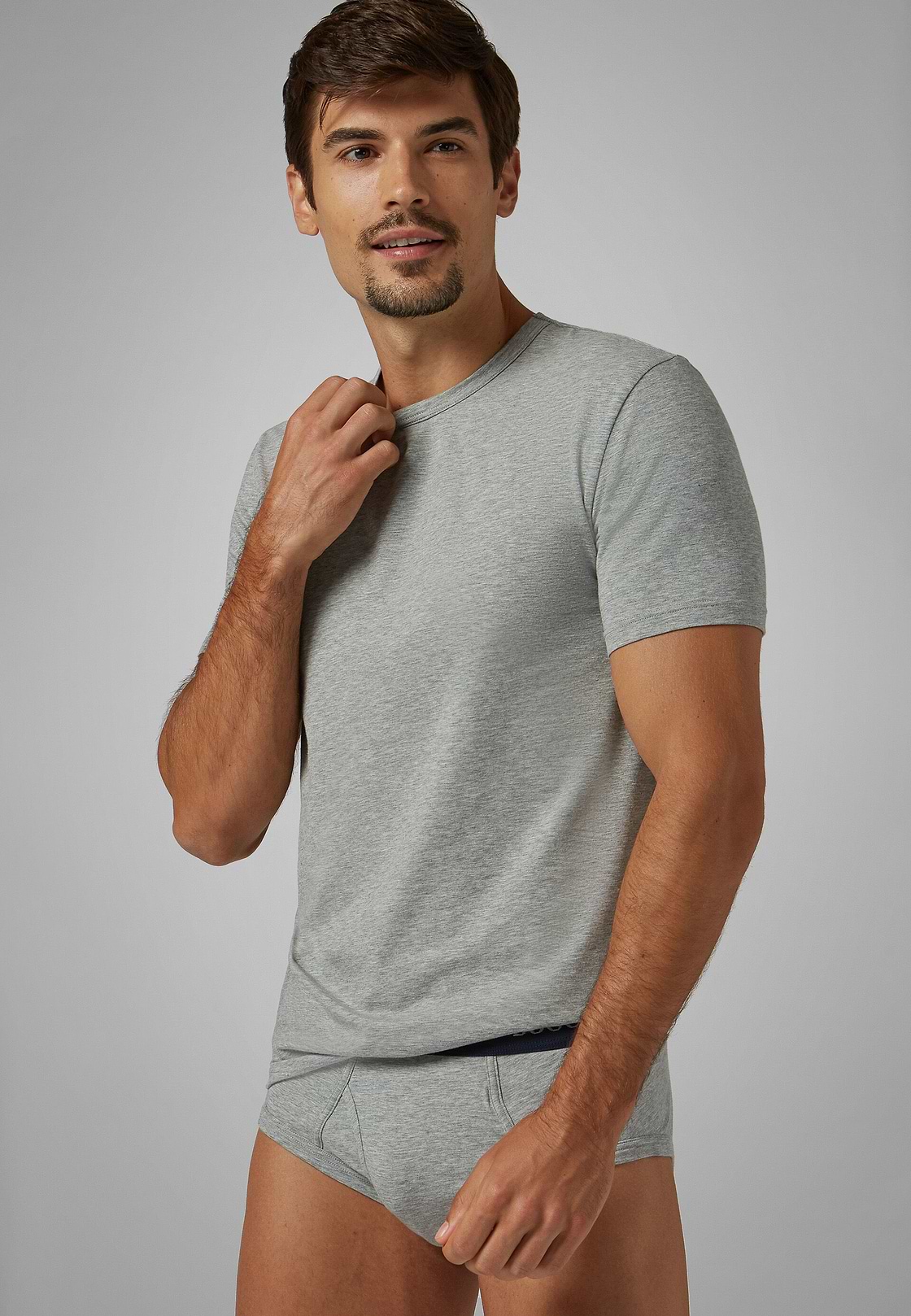 Stretch Cotton Jersey T-shirt, , hi-res, 1
