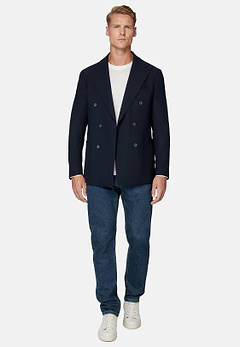 Giacca In Pura Lana Crepe