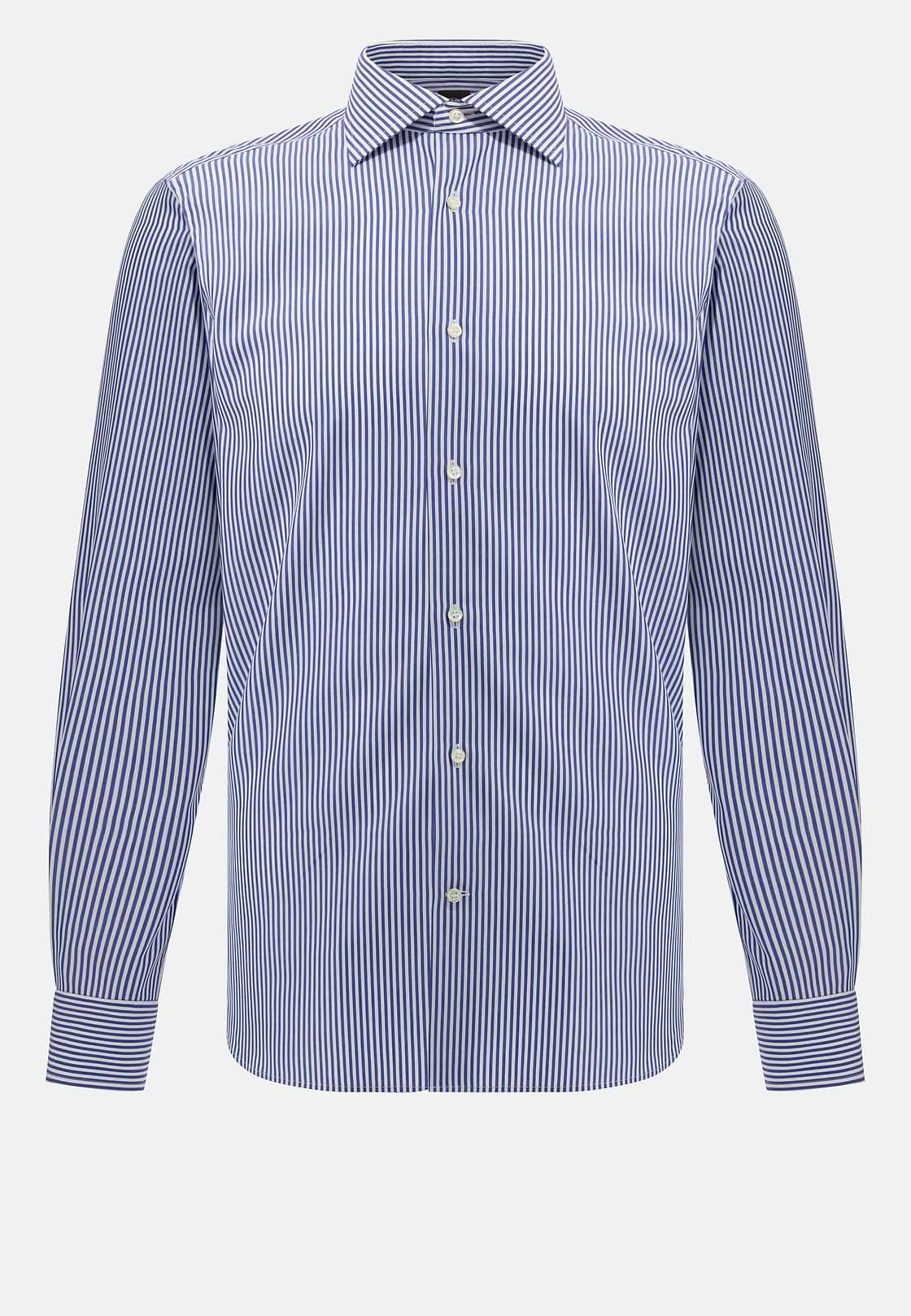 Regular Fit Cotton Poplin Shirt, Blue, hi-res, 6