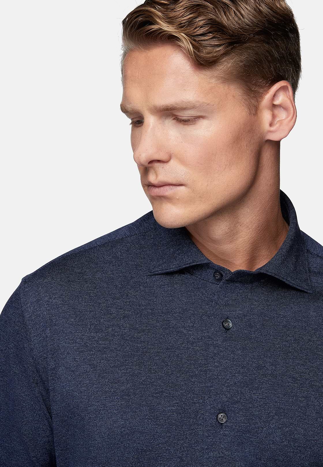 Regular Fit Cotton Jersey Polo Shirt, Navy blue, hi-res
