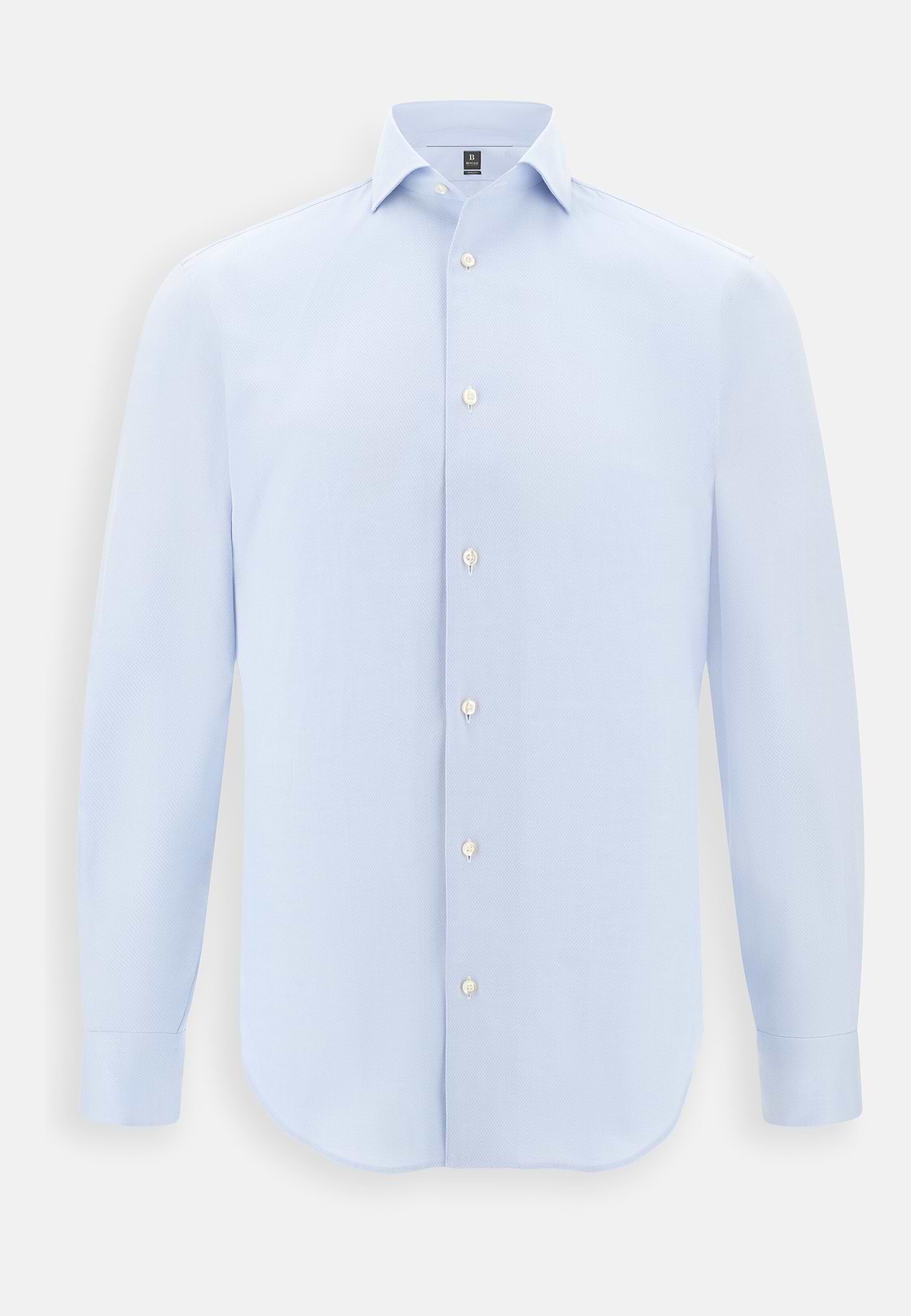 Overhemd Gestructureerd Katoen Regular Fit, Light Blue, hi-res, 7