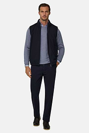 Gilet in Technical Fabric, Navy blue, thumb, 2