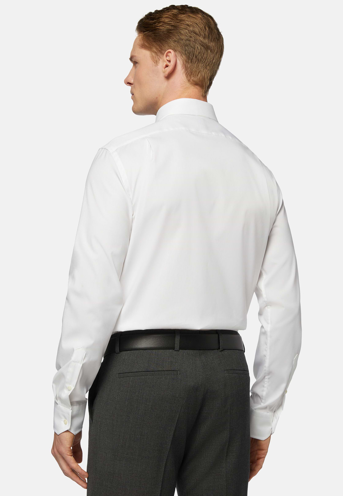 Stretch P.Point Windsor Collar White Shirt Reg Fit Long, White, hi-res