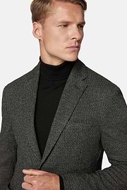Veste Gris et Noir B Jersey En Coton Mélangé, Black - Grey, hi-res