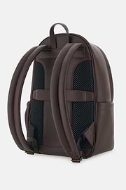 Rucksack in Leather-Effect Fabric, Dark brown, thumb, 4