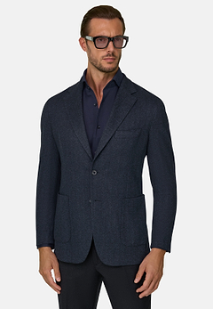 Blazer Herringbone Cotton Blend