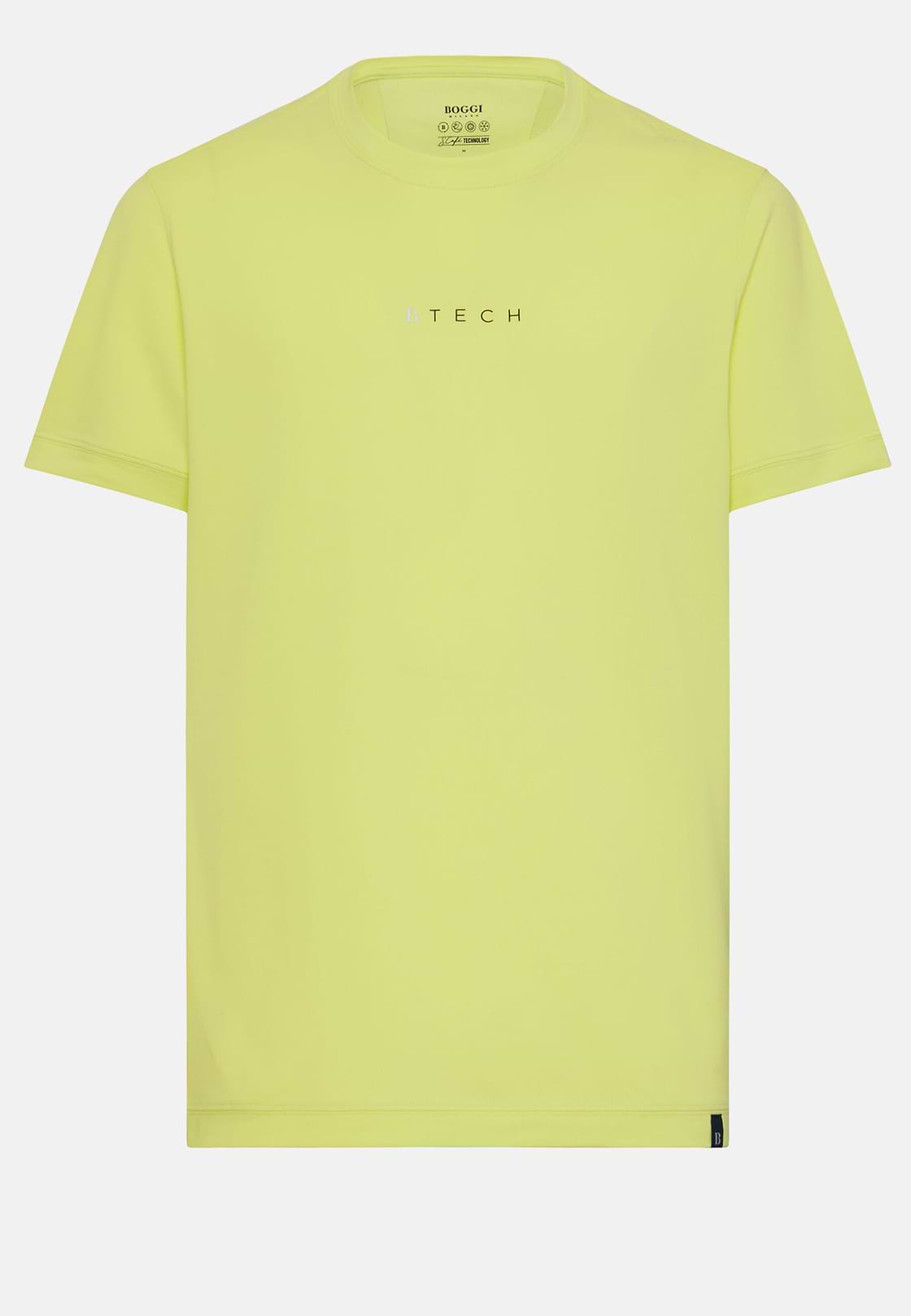 High-Performance Piqué Polo T-Shirt, Yellow, hi-res