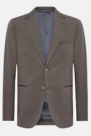 B Tech donkergrijze nylon blazer, Dark Grey, hi-res