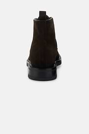 Stiefeletten aus Veloursleder, Dunkelbraun, thumb, 5