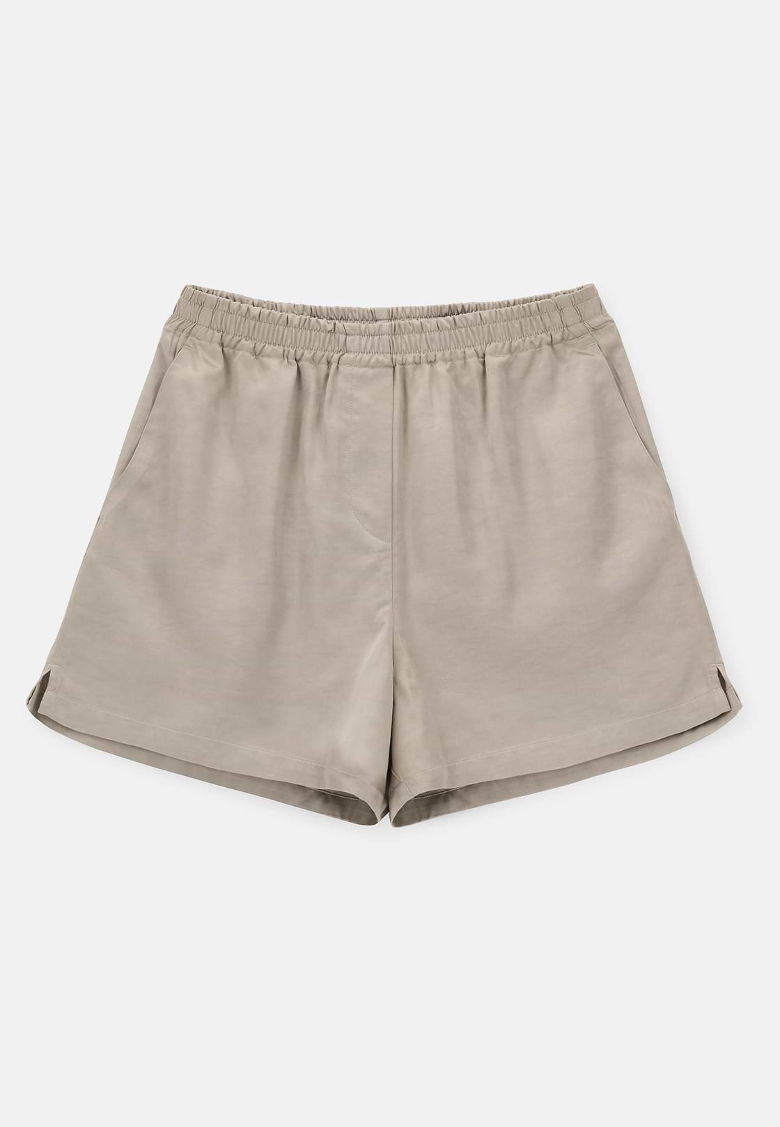 Bermudas Aus Satin, Sand, hi-res, 1